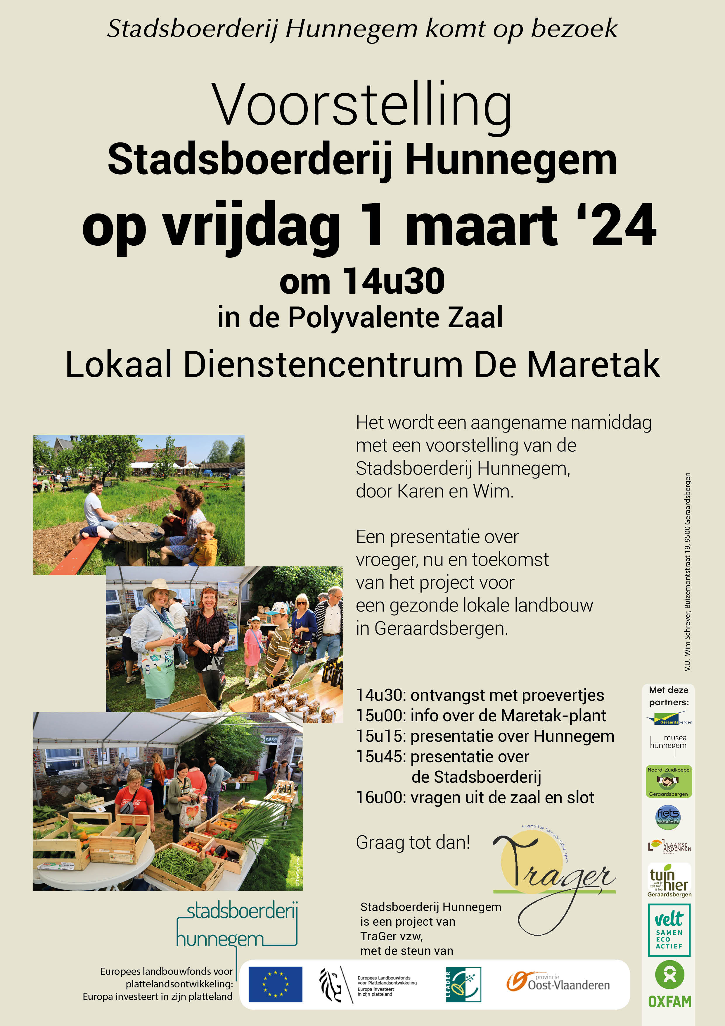 Voorstelling Stadsboerderij Hunnegem in De Maretak: